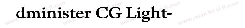 Administer CG Light字体转换
